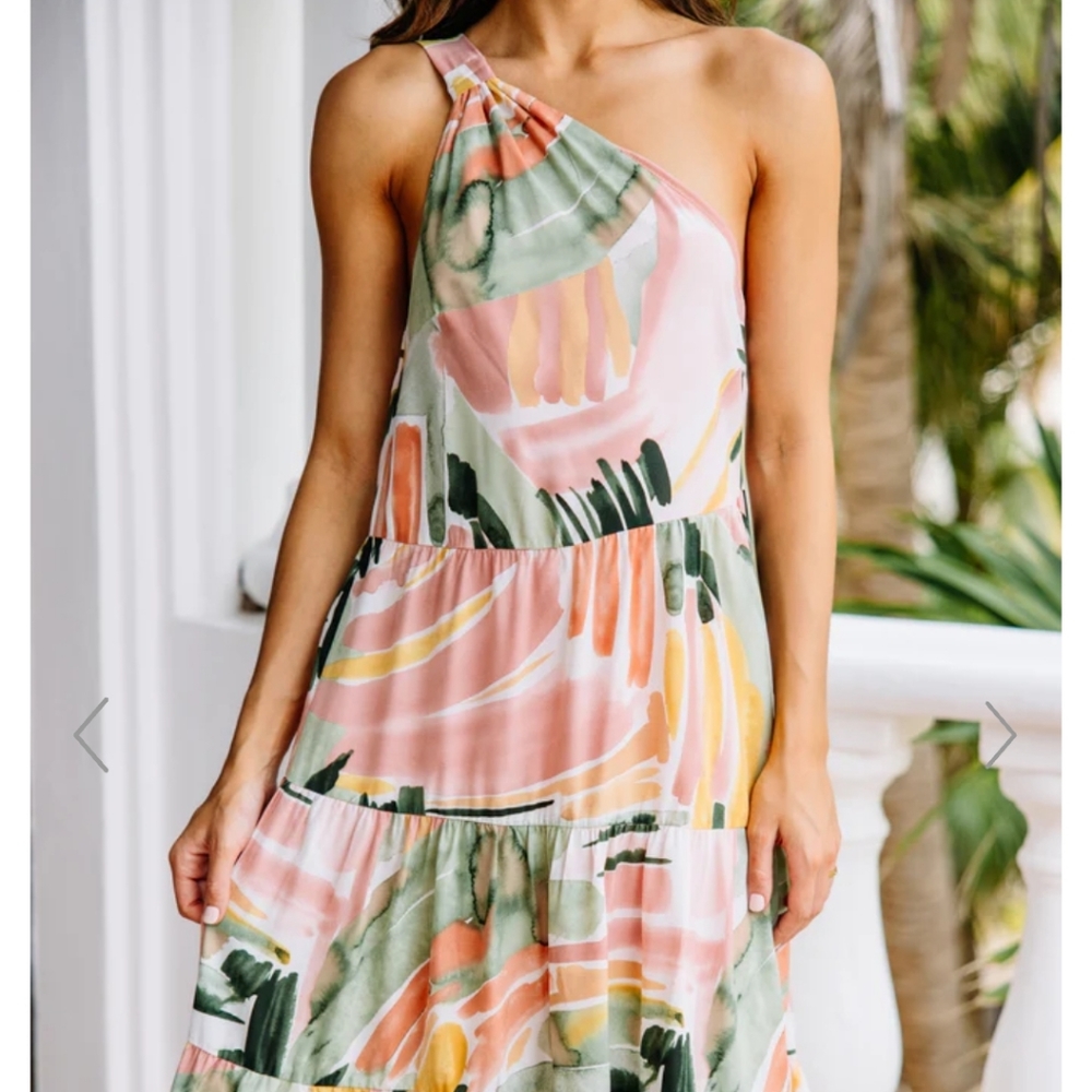 NWOT Abstract Midi Dress
